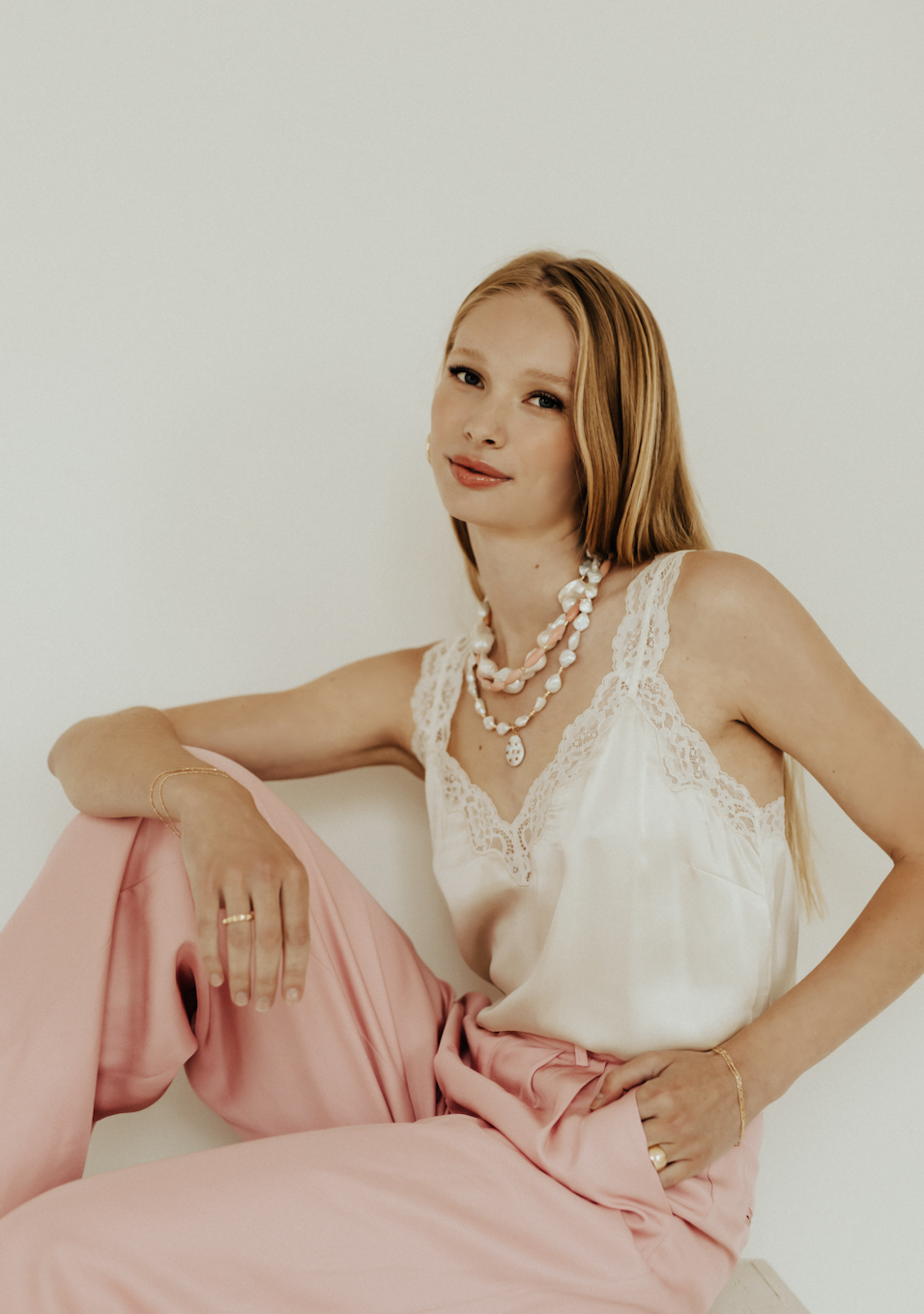 WHITE KEISHI PEARL NECKLACE