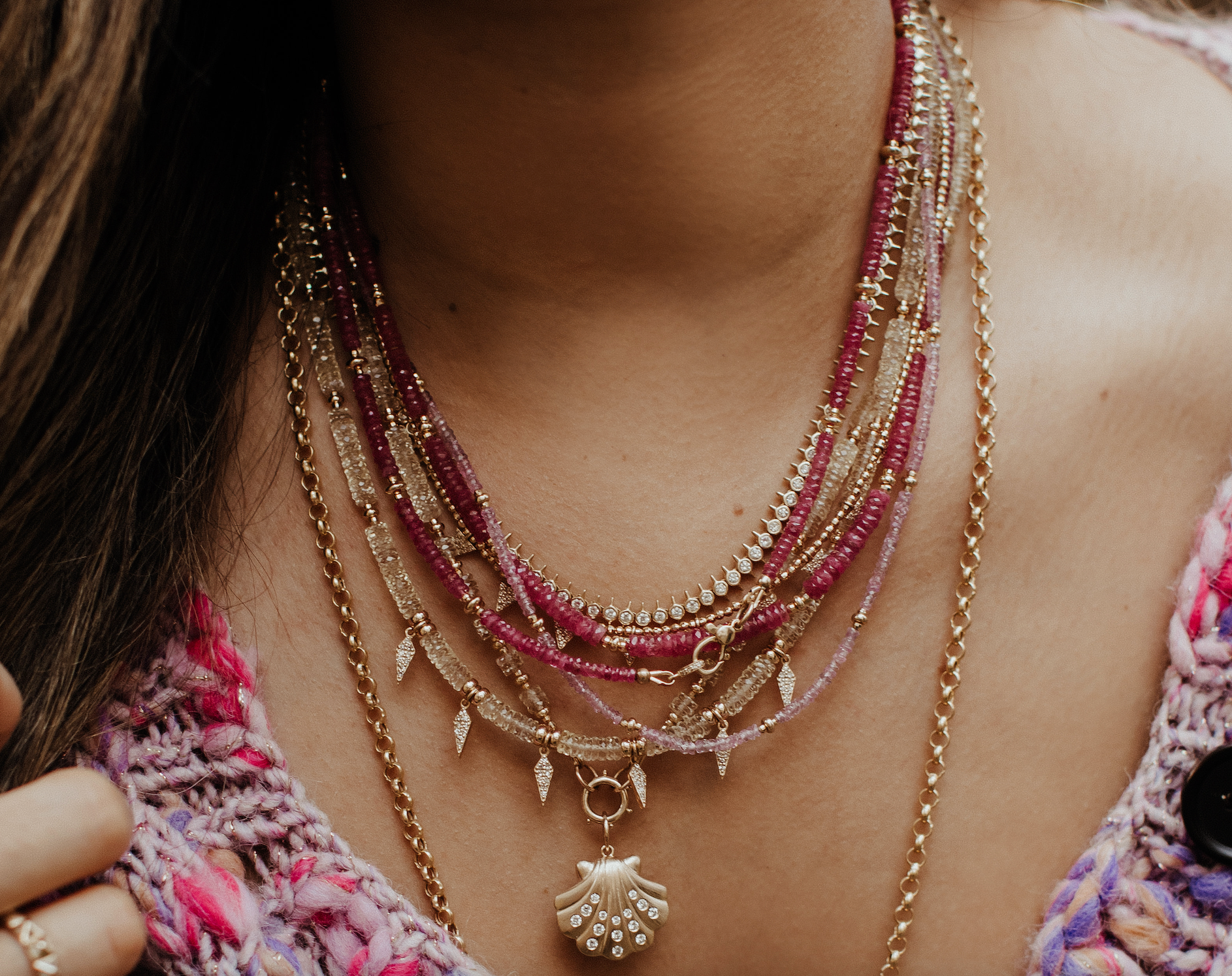 PINK SAPPHIRE NECKLACE