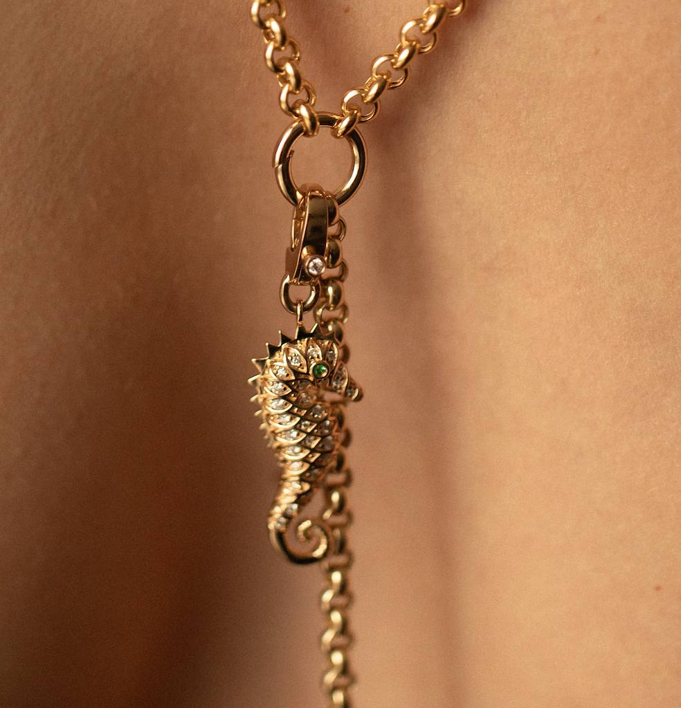 GOLD & DIAMOND SEAHORSE