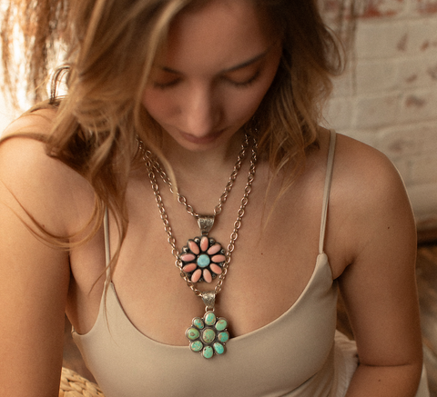 FLOWER NECKLACES. ONE OF A KIND