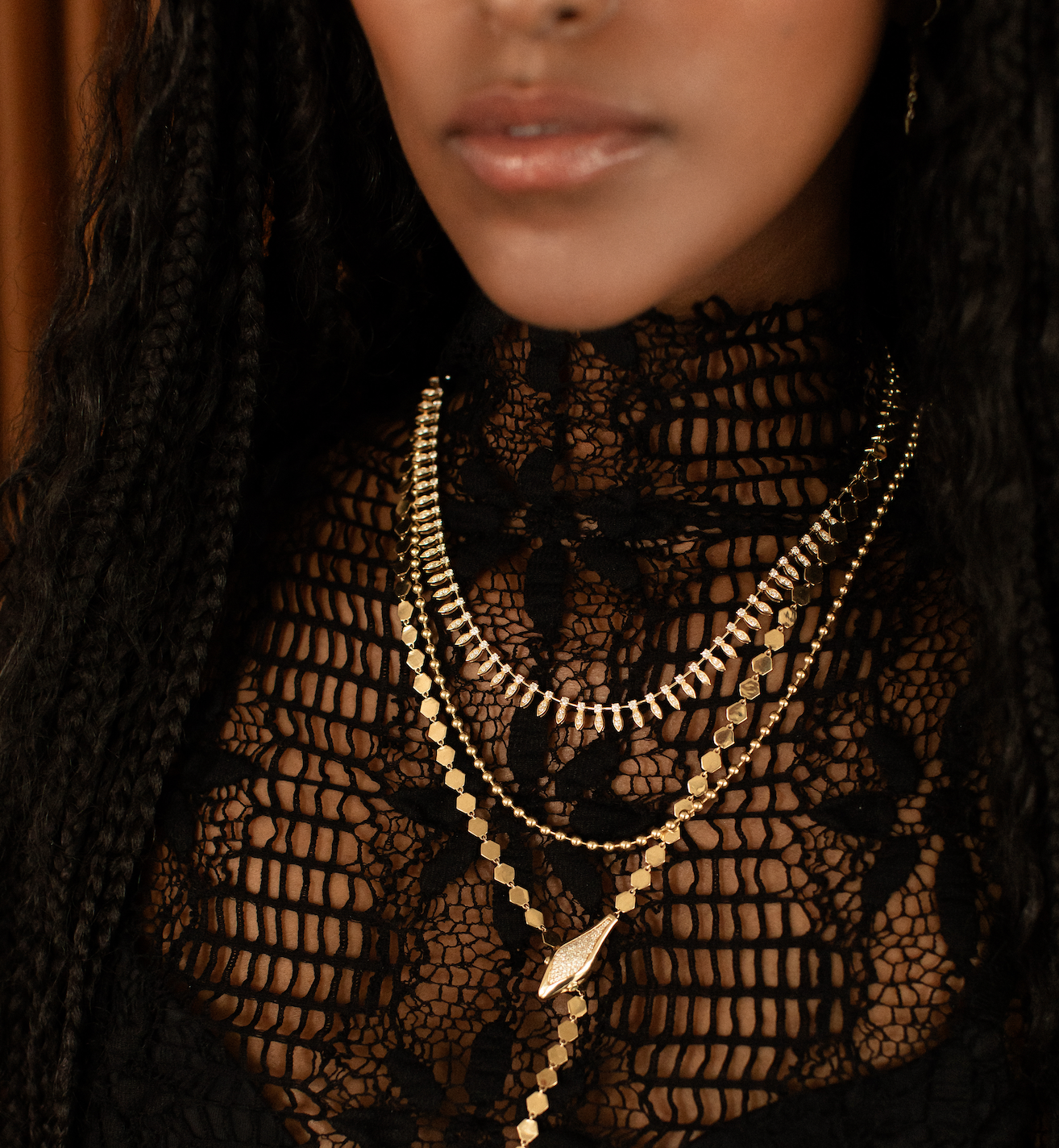 THE DIAMOND EGYPTIAN GODDESS NECKLACE