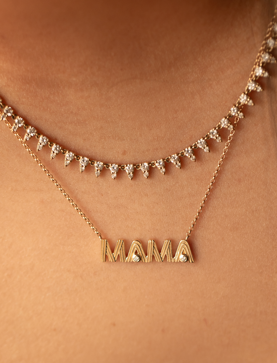 THE DIAMOND DROP PETAL NECKLACE