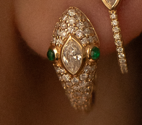 DIAMOND SERPENT EARRING