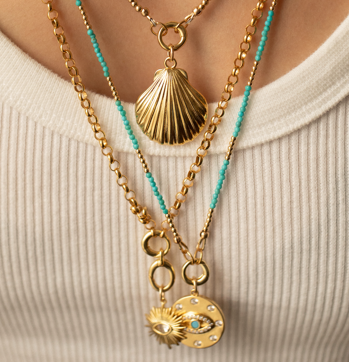 THE GOLD CHARMS & NECKLACES. SOLD INDIVIDUALLY