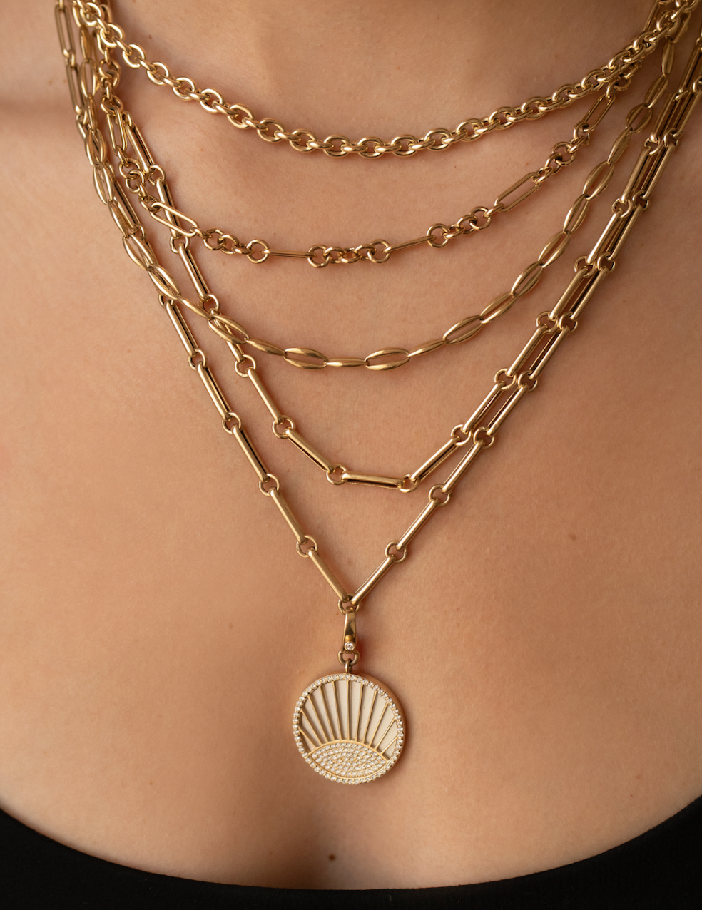 14K GOLD LINK CHAIN 16-18"