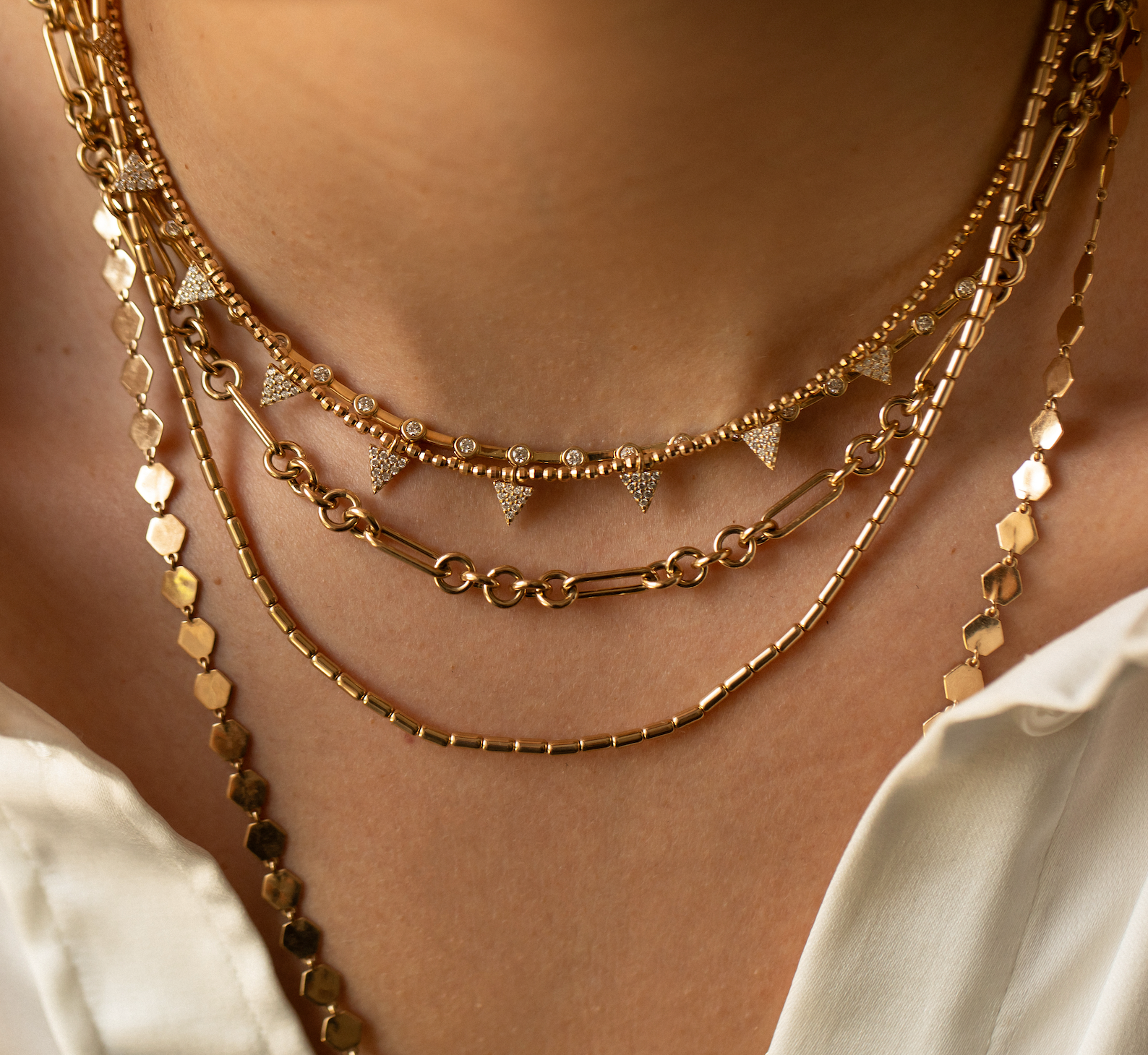 14K GOLD LINK CHAIN 16-18"