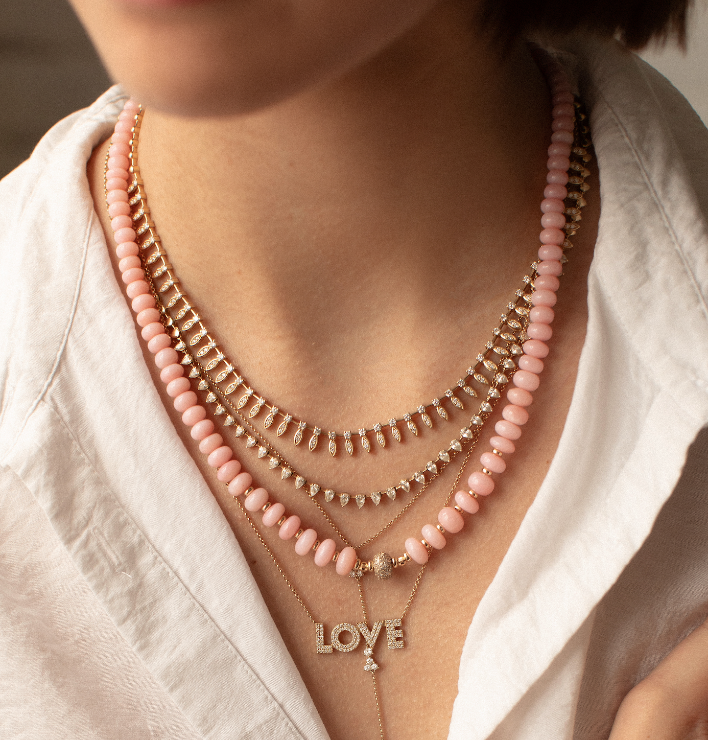 PINK OPAL NECKLACES