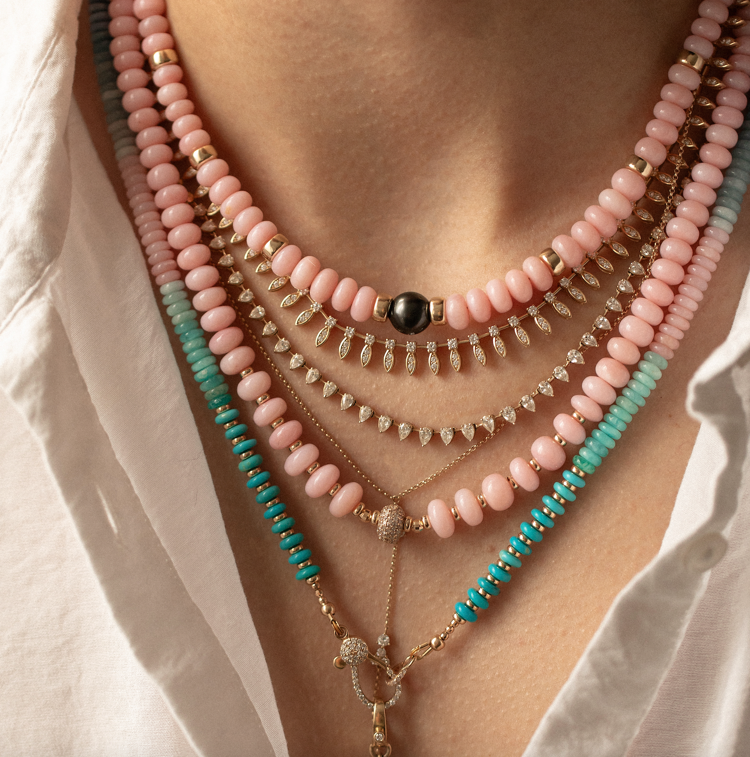 PINK OPAL NECKLACES