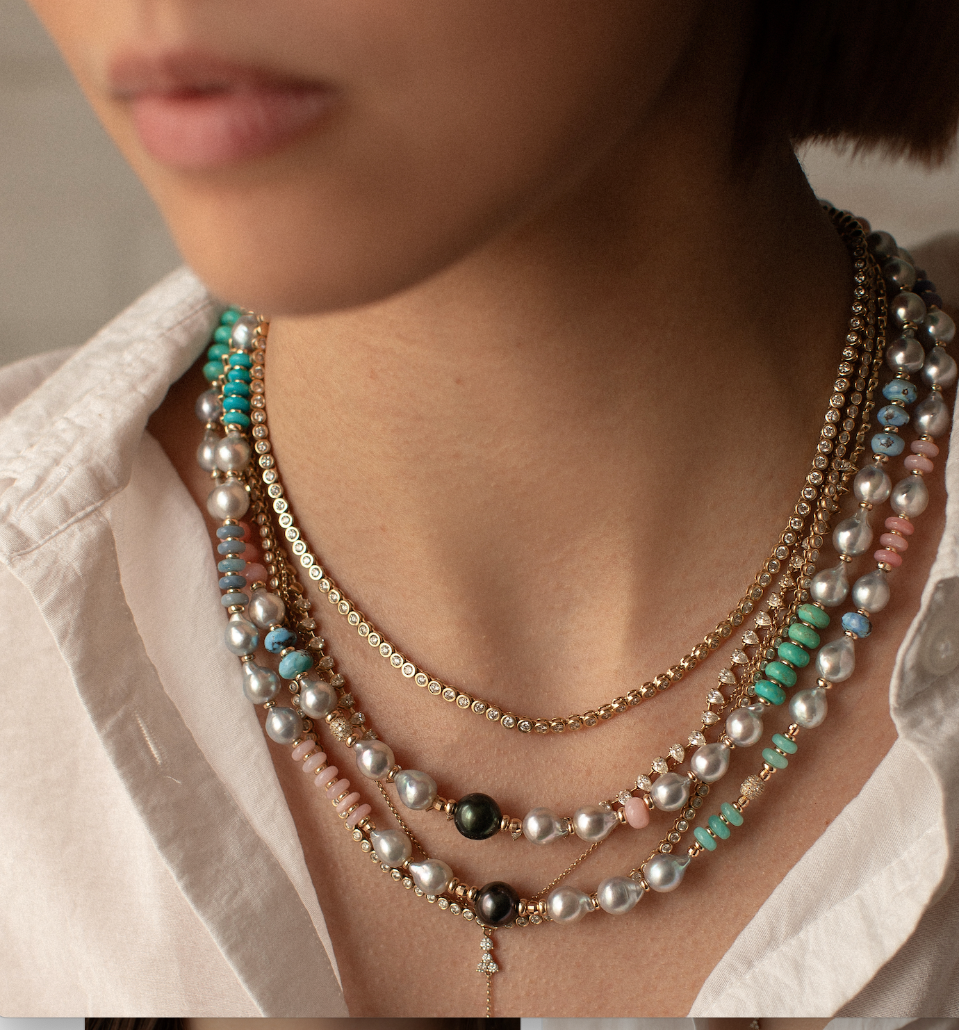 AKOYA PEARL ANTIQUITY COLLECTION NECKLACES