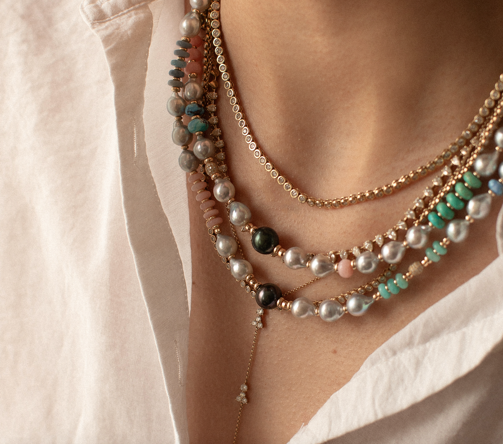 AKOYA PEARL ANTIQUITY COLLECTION NECKLACES