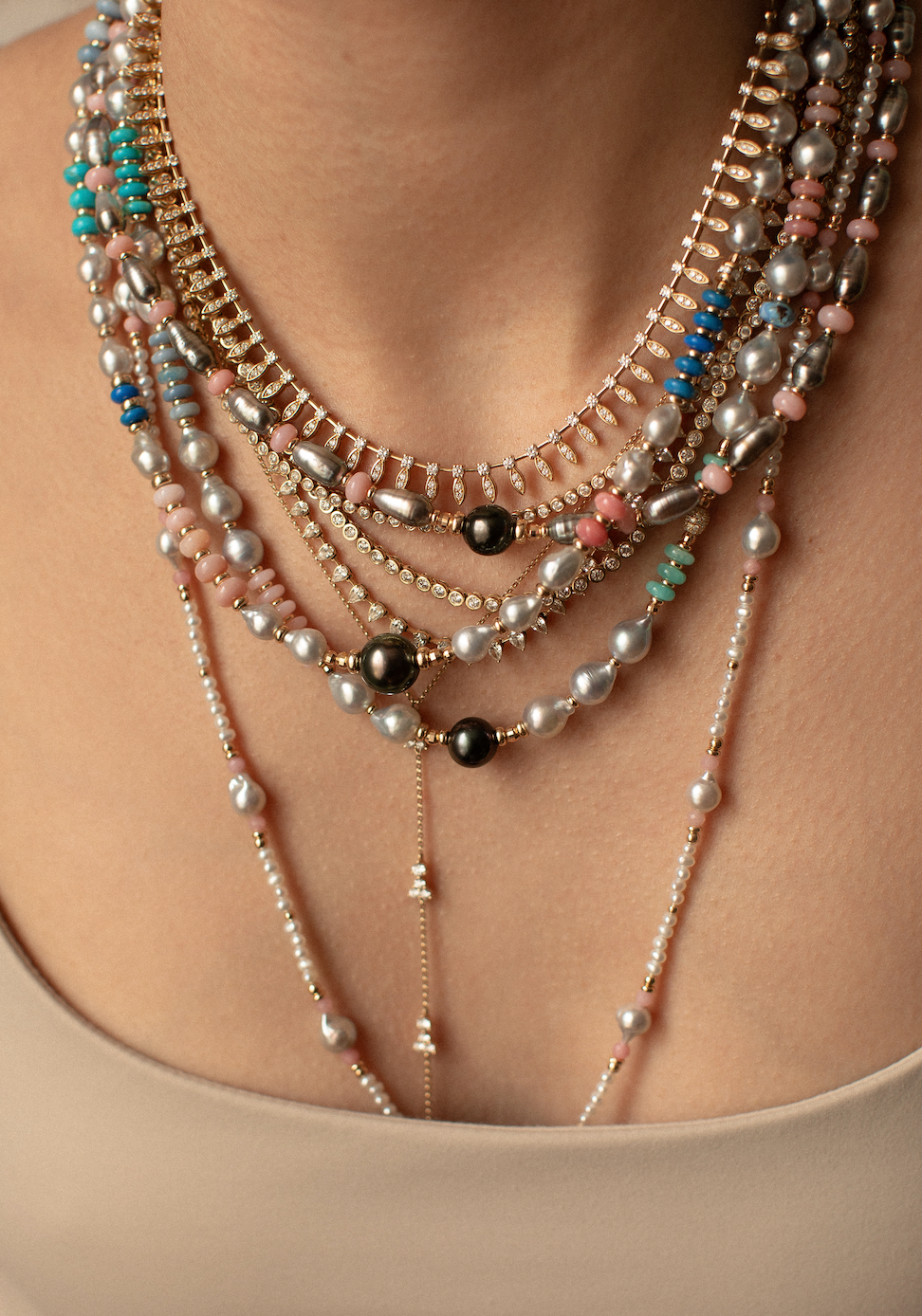 AKOYA PEARL ANTIQUITY COLLECTION NECKLACES