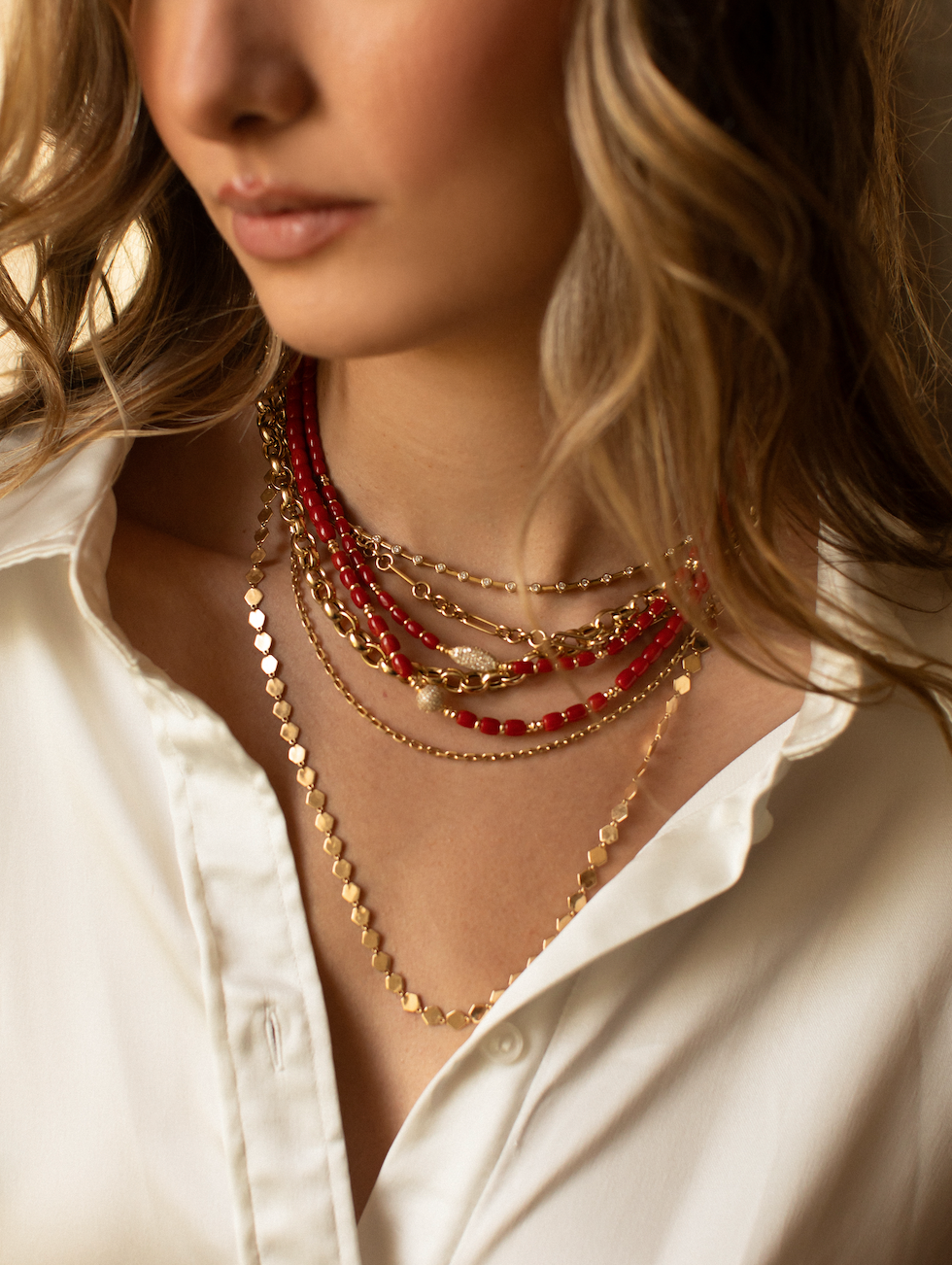 14K GOLD DISC CHAIN