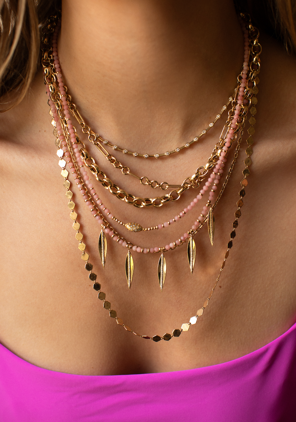 14K GOLD DISC CHAIN
