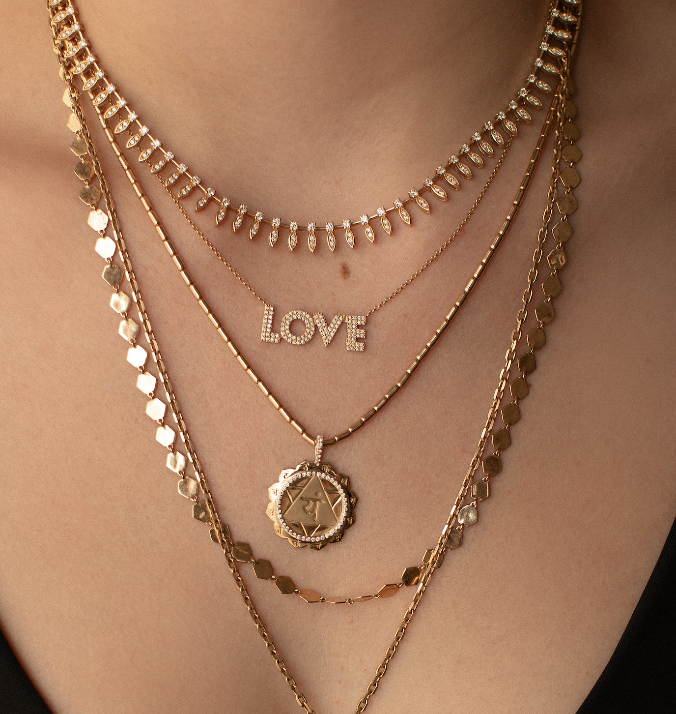 14K GOLD DISC CHAIN