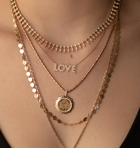 14K GOLD DISC CHAIN