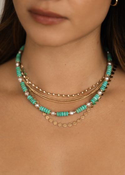 TURQUOISE & AKOYA PEARL NECKLACE