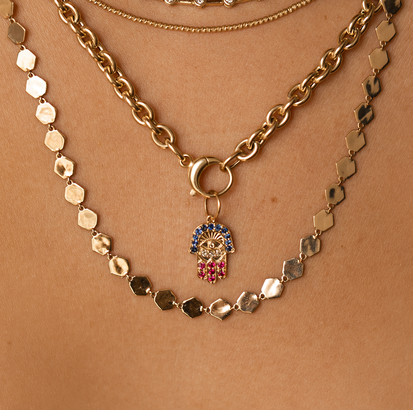 GOLD HAMSA PROTECTION AMULET
