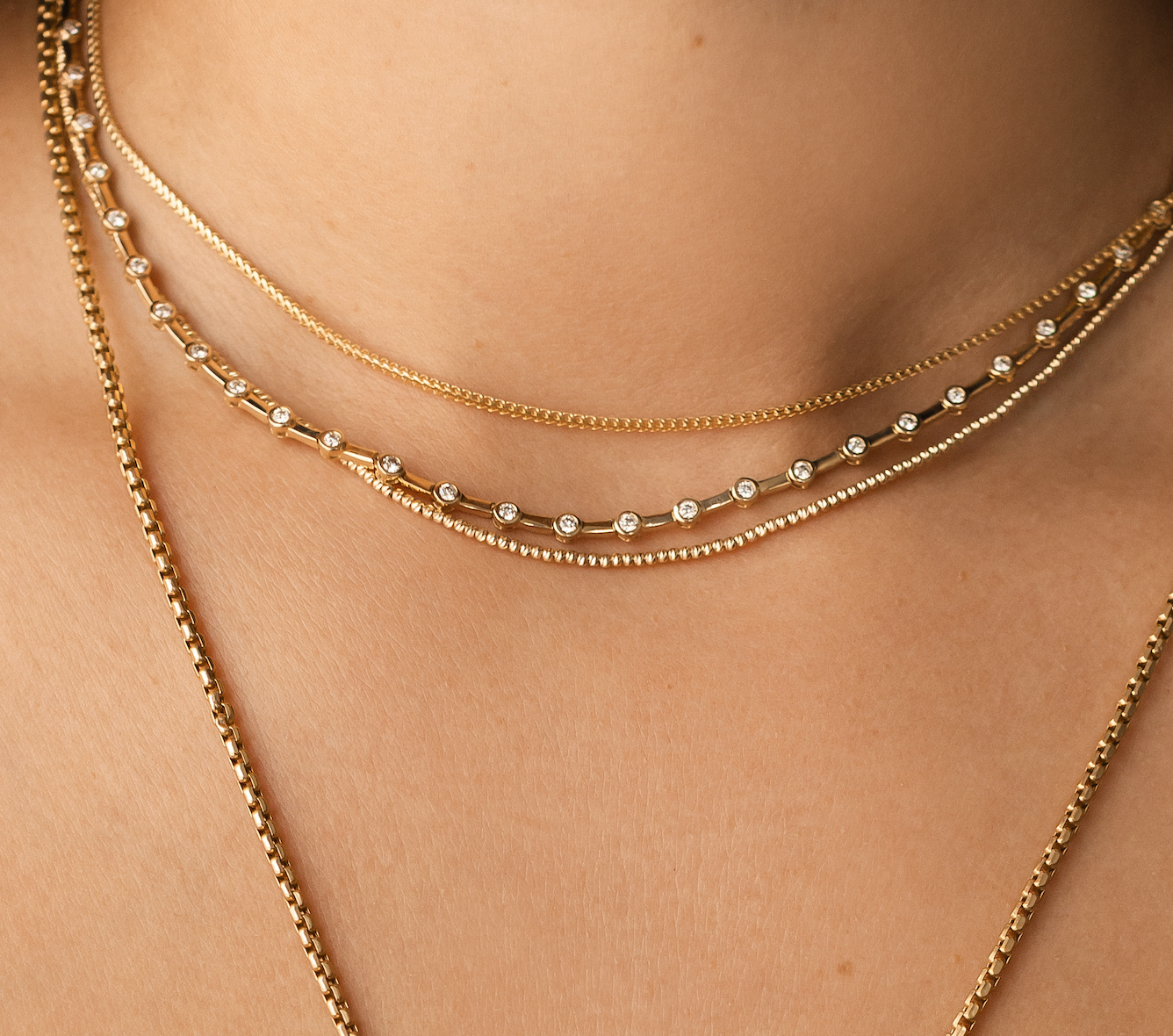 THE GOLD SPARKLE BEADED CHAIN