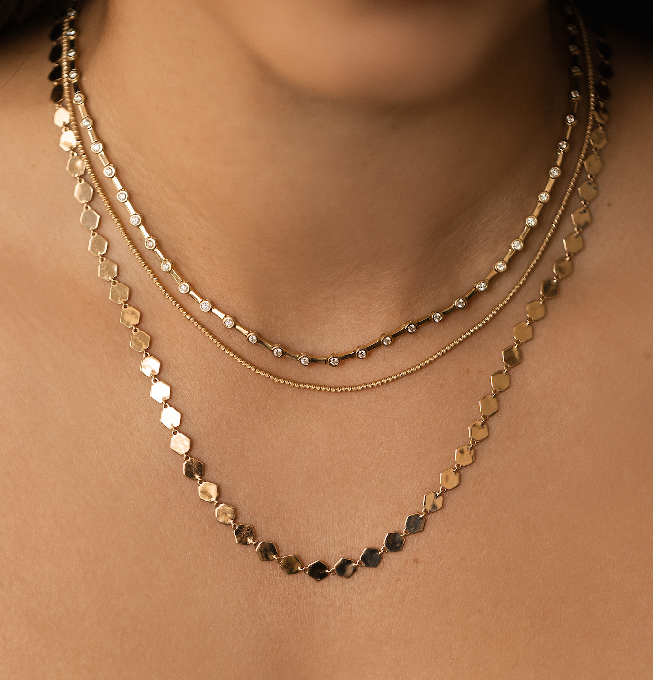 THE GOLD SPARKLE BEADED CHAIN