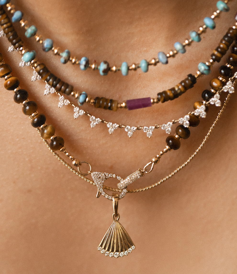 SOLID 14K GOLD & DIAMOND BUTTERFLY WING