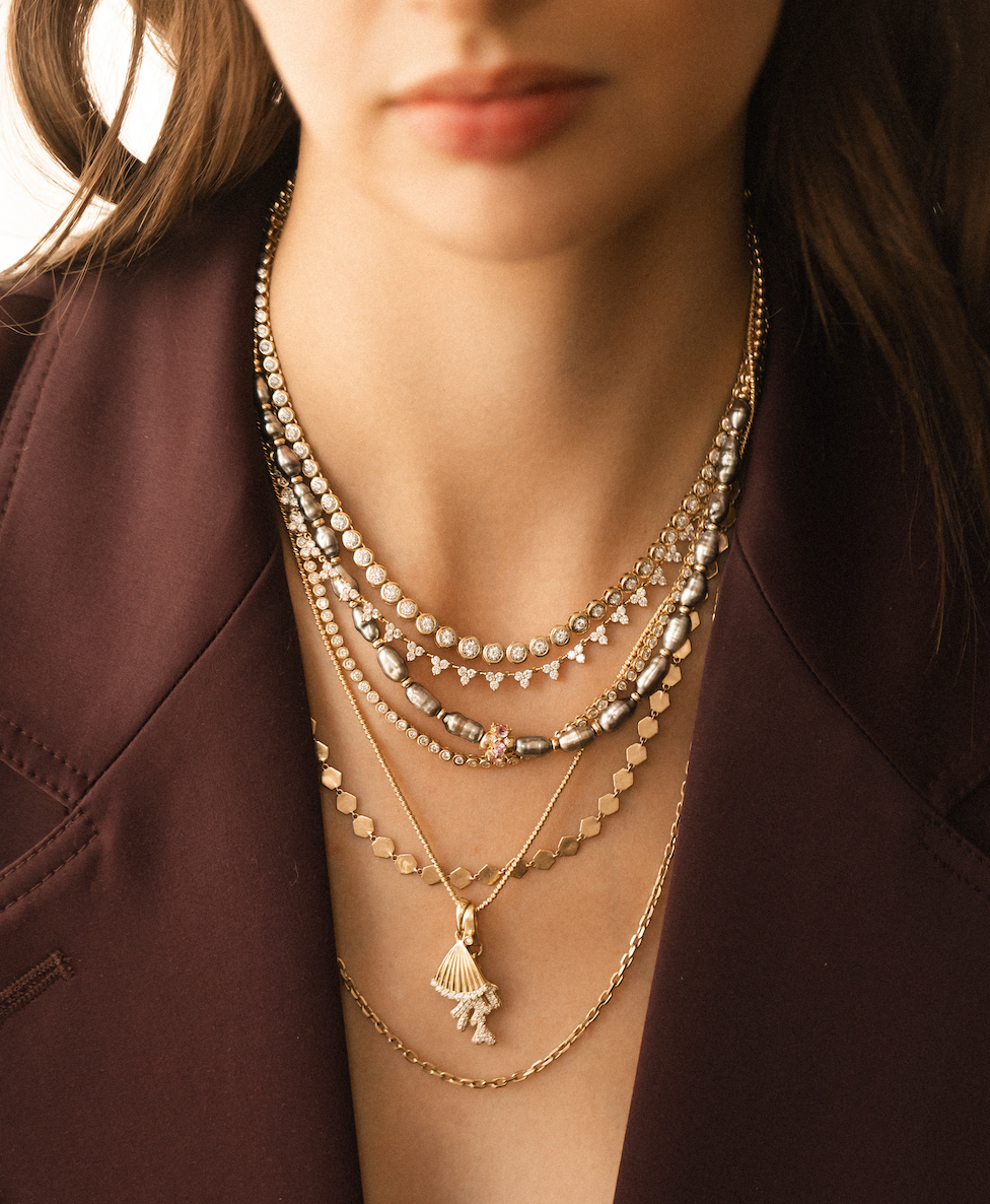 SOLID 14K GOLD & DIAMOND BUTTERFLY WING