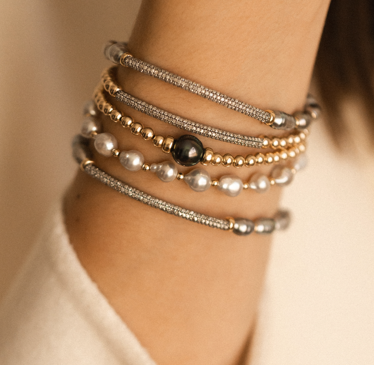 AKOYA & 14K GOLD BRACELET