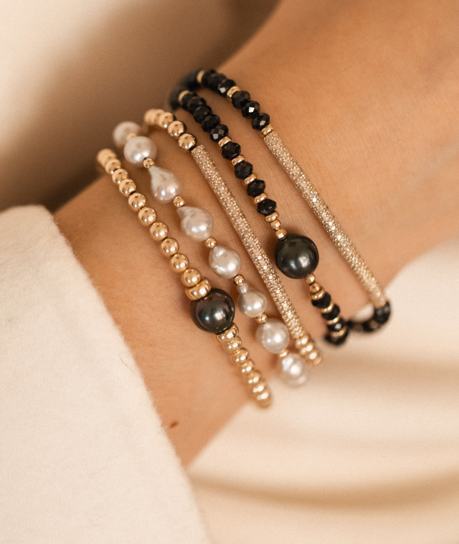 14K GOLD & TAHITIAN PEARL BRACELET