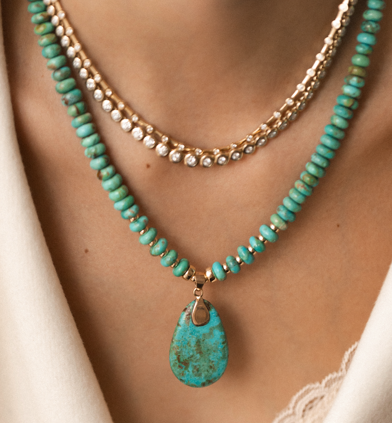 TURQUIOSE NECKLACE WITH PENDANT