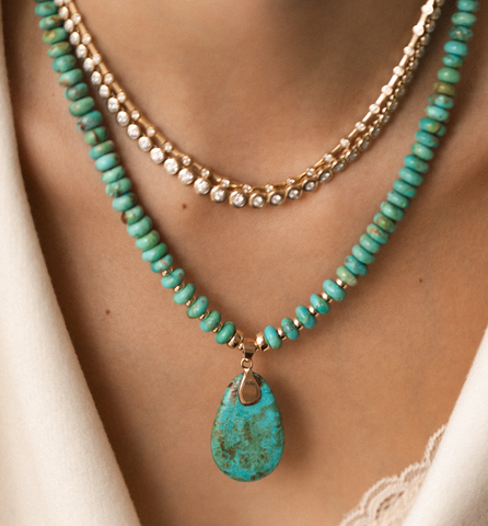TURQUIOSE NECKLACE WITH PENDANT