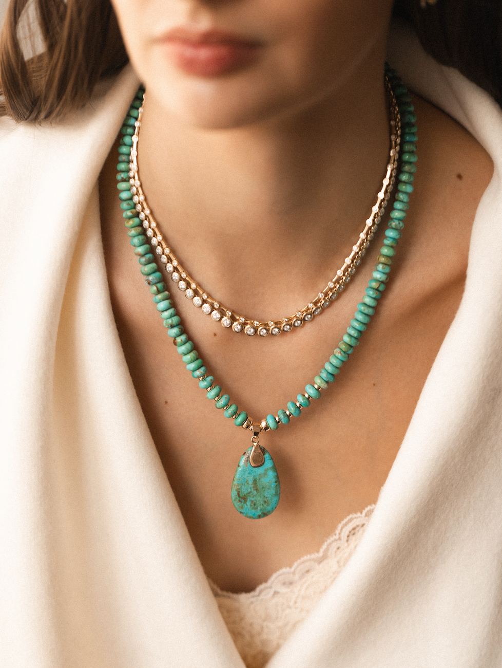 TURQUIOSE NECKLACE WITH PENDANT