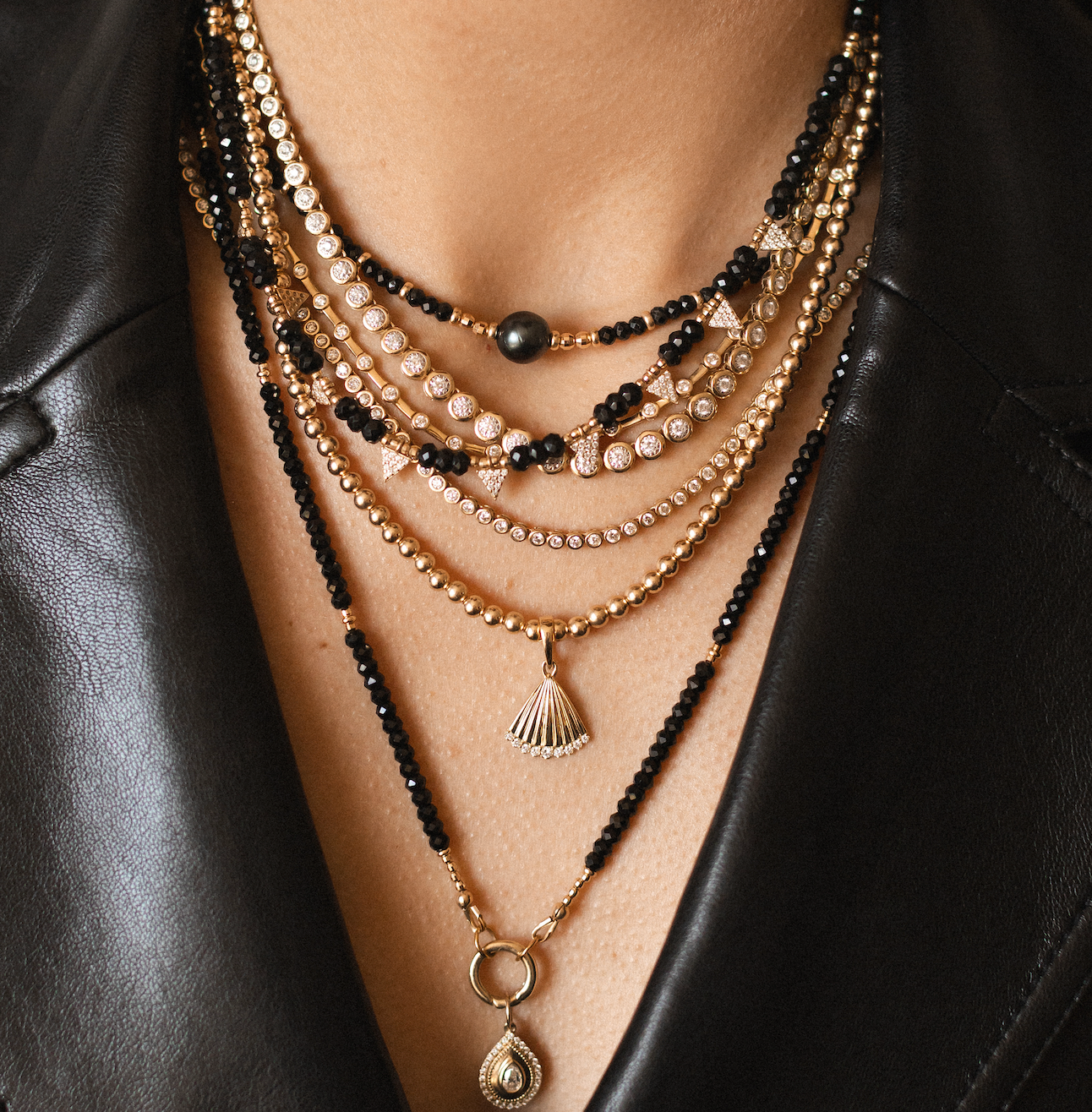 14K GOLD & DIAMOND ILLUSION TENNIS NECKLACE