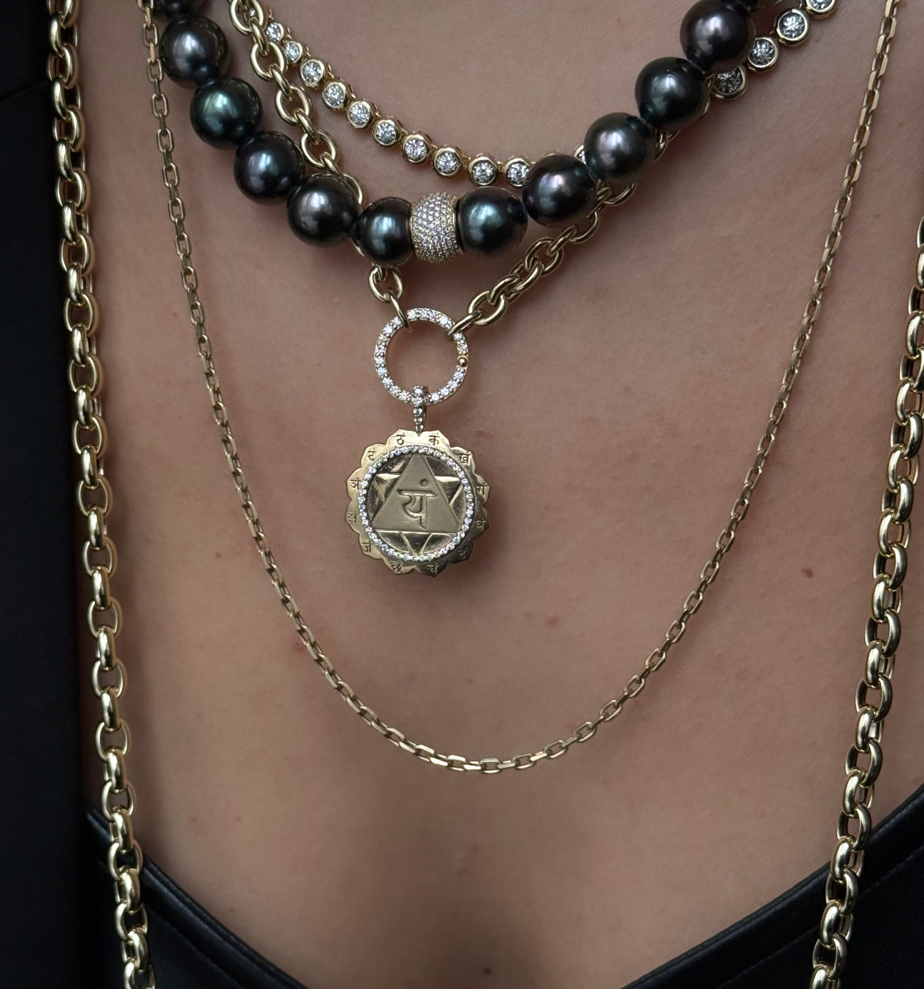 14K GOLD LONG PUFFY ROLO CHAIN