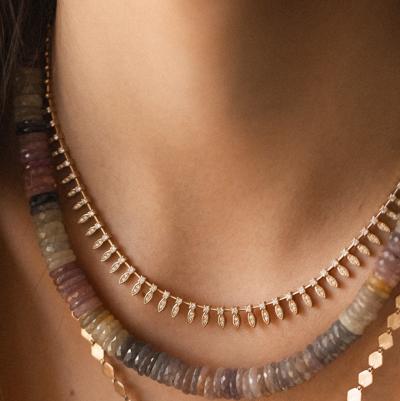 THE DIAMOND DROP TENNIS NECKLACE