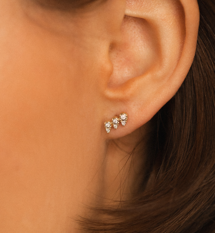 3 DIAMOND DROP STUD