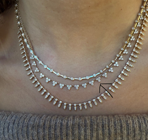 DIAMOND CLUSTER NECKLACE