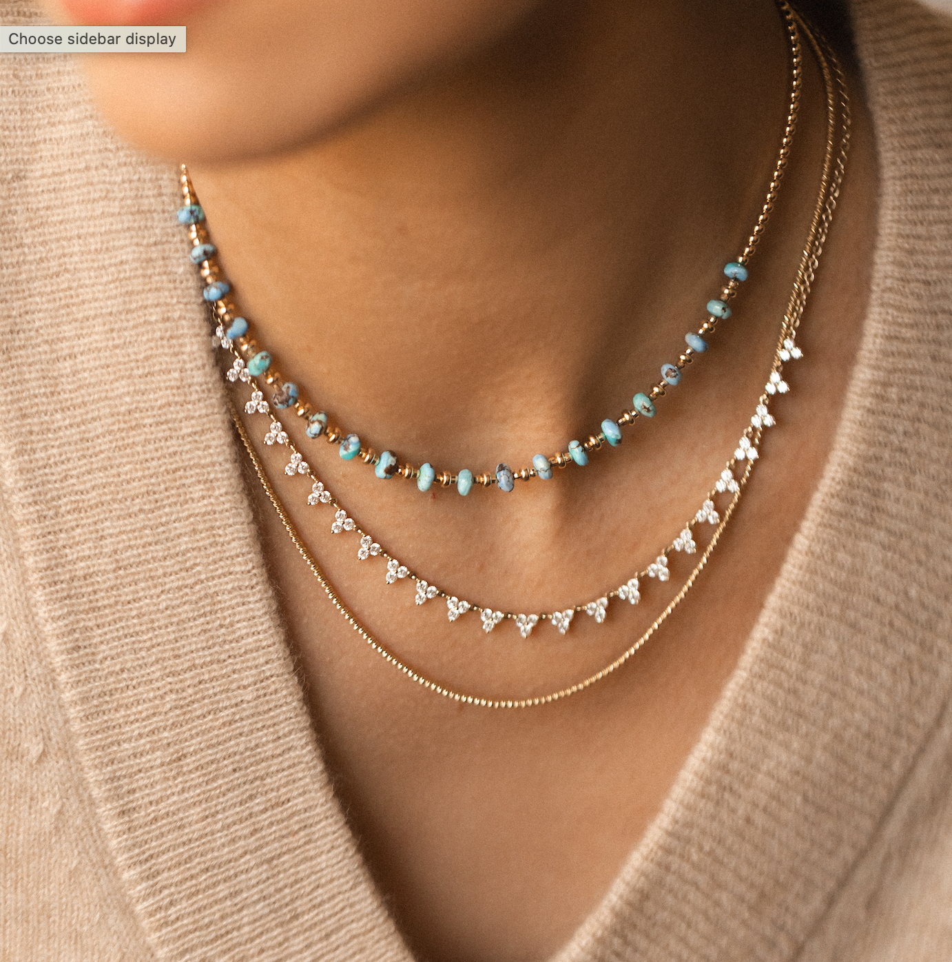 THE GOLD SPARKLE BEADED CHAIN