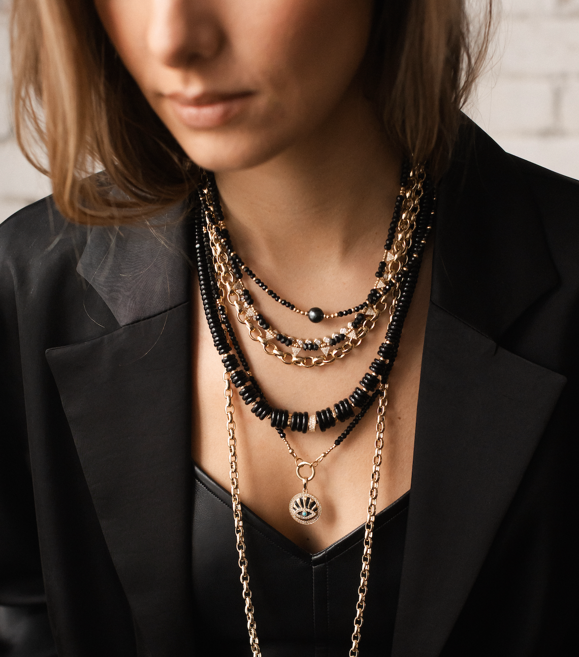 BLACK GEM AND TAHITIAN PEARL NECKLACE