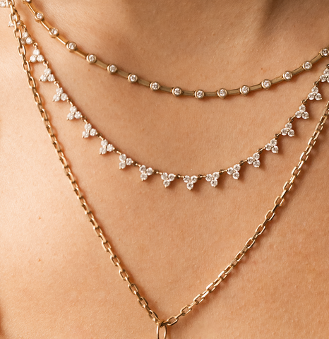 DIAMOND CLUSTER NECKLACE