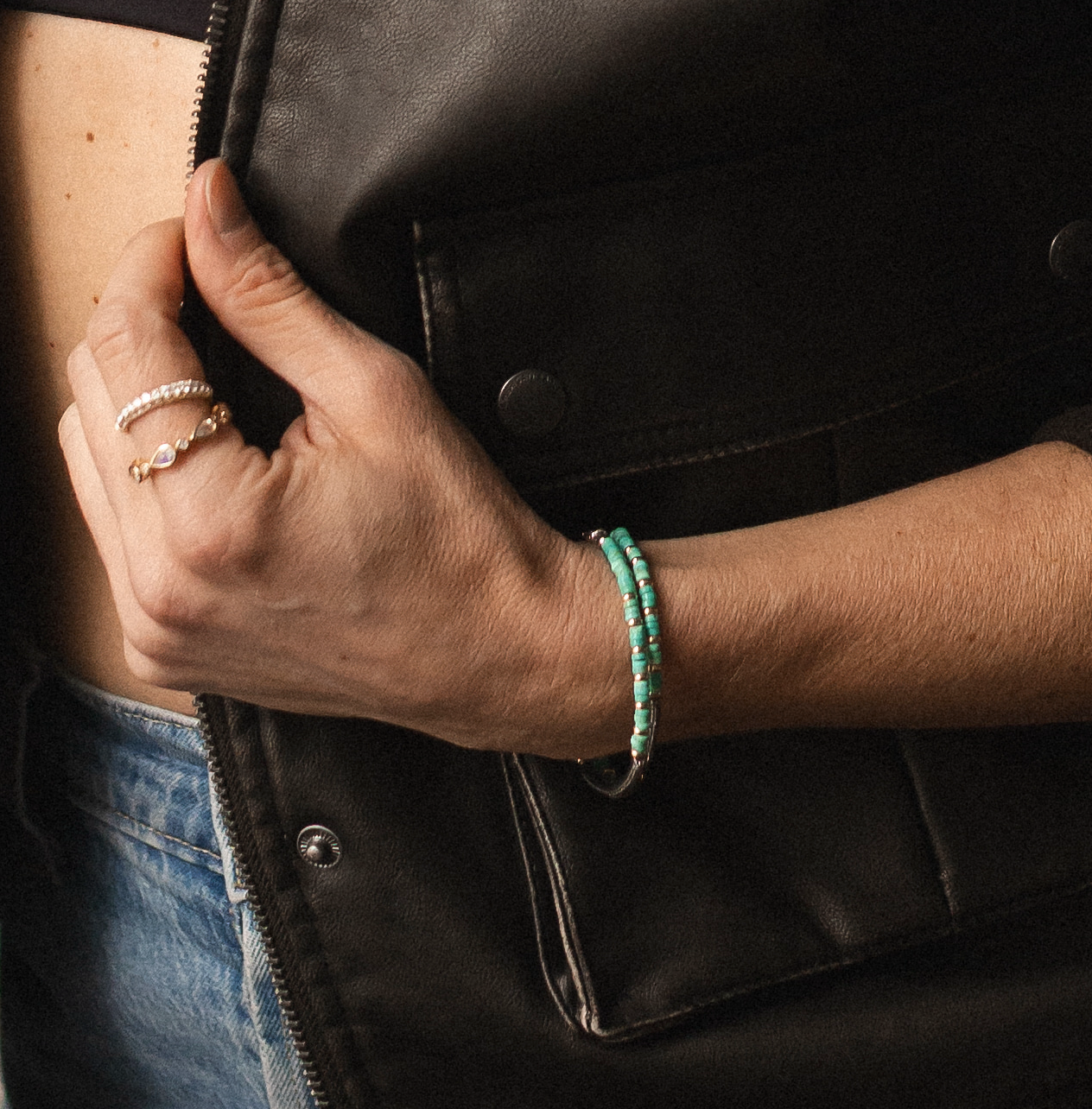 TURQUOISE & DIAMOND BRACELET