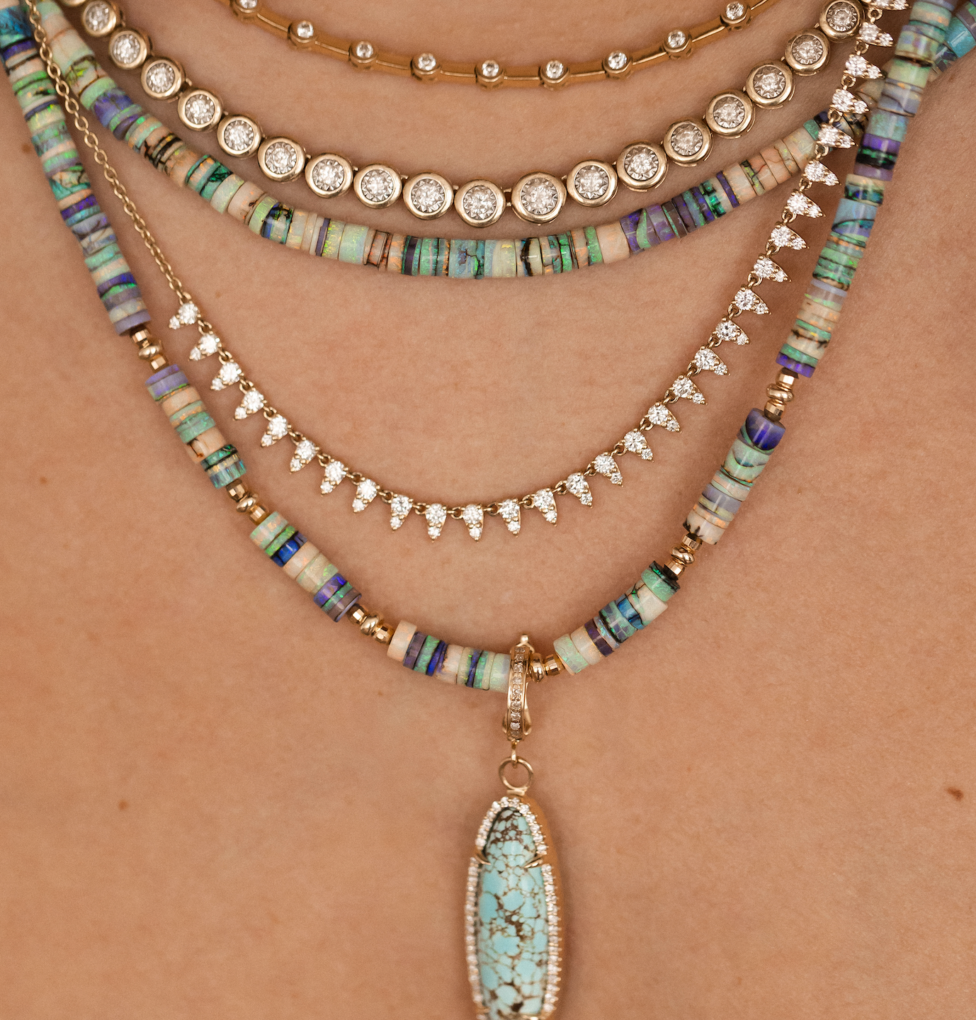 THE DIAMOND DROP PETAL NECKLACE