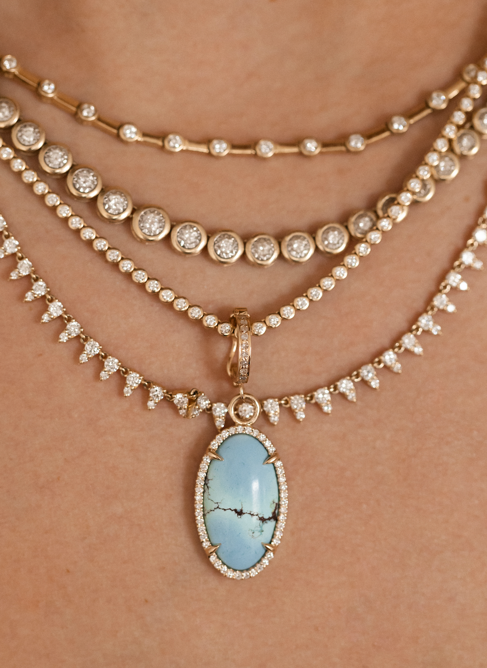 THE DIAMOND DROP PETAL NECKLACE