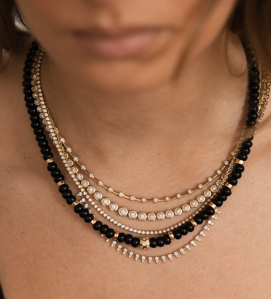 THE DIAMOND DROP PETAL NECKLACE