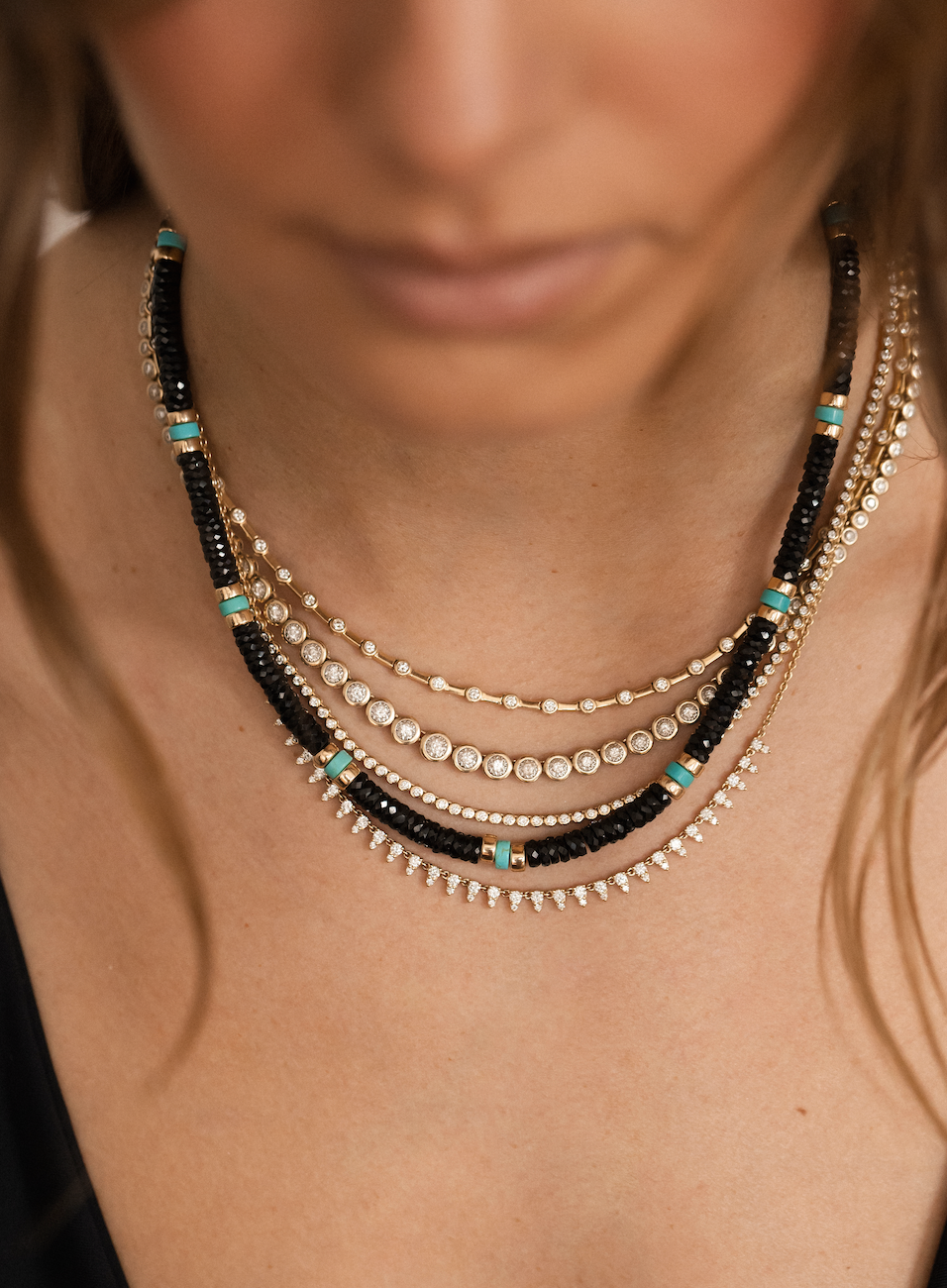 THE DIAMOND DROP PETAL NECKLACE