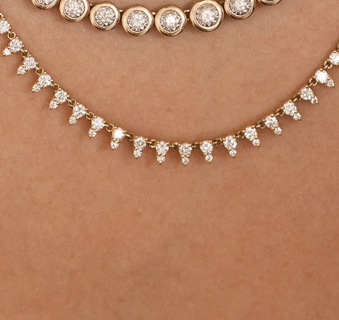 THE DIAMOND DROP PETAL NECKLACE