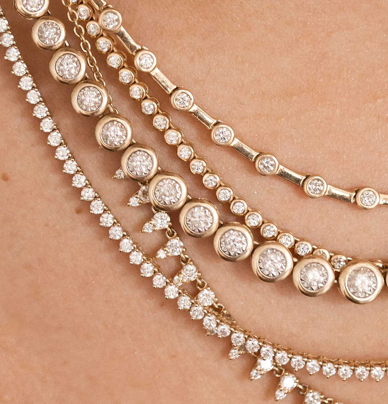 DIAMOND DROP 3 PRONG SPARKLE NECKLACE