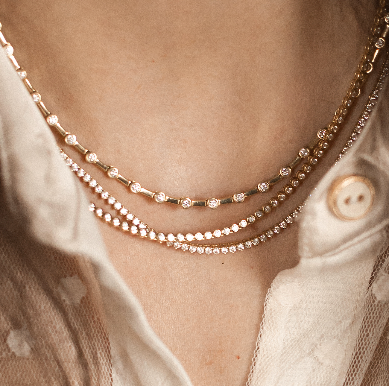 DIAMOND DROP 3 PRONG SPARKLE NECKLACE