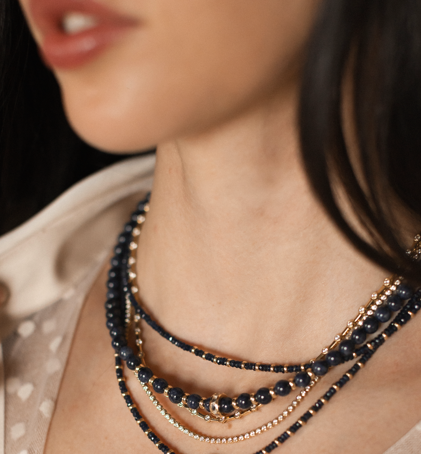 BEZEL DIAMOND TENNIS NECKLACE