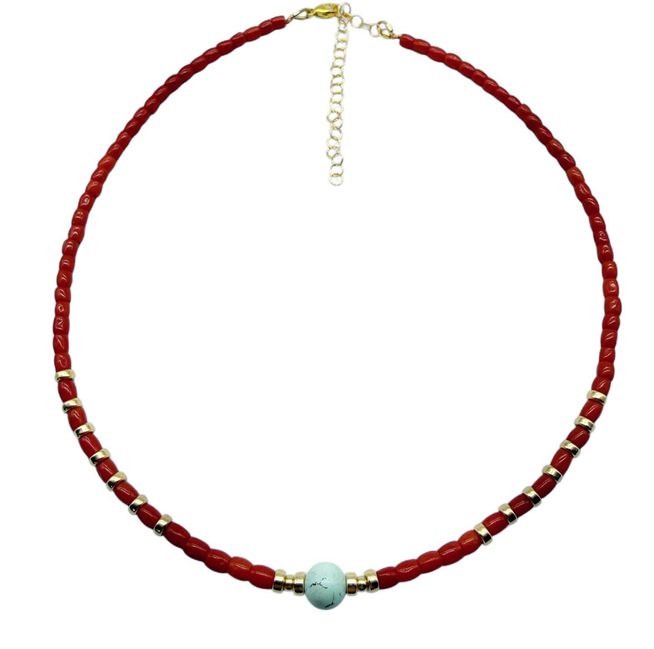 CORAL & TURQUOISE NECKLACE
