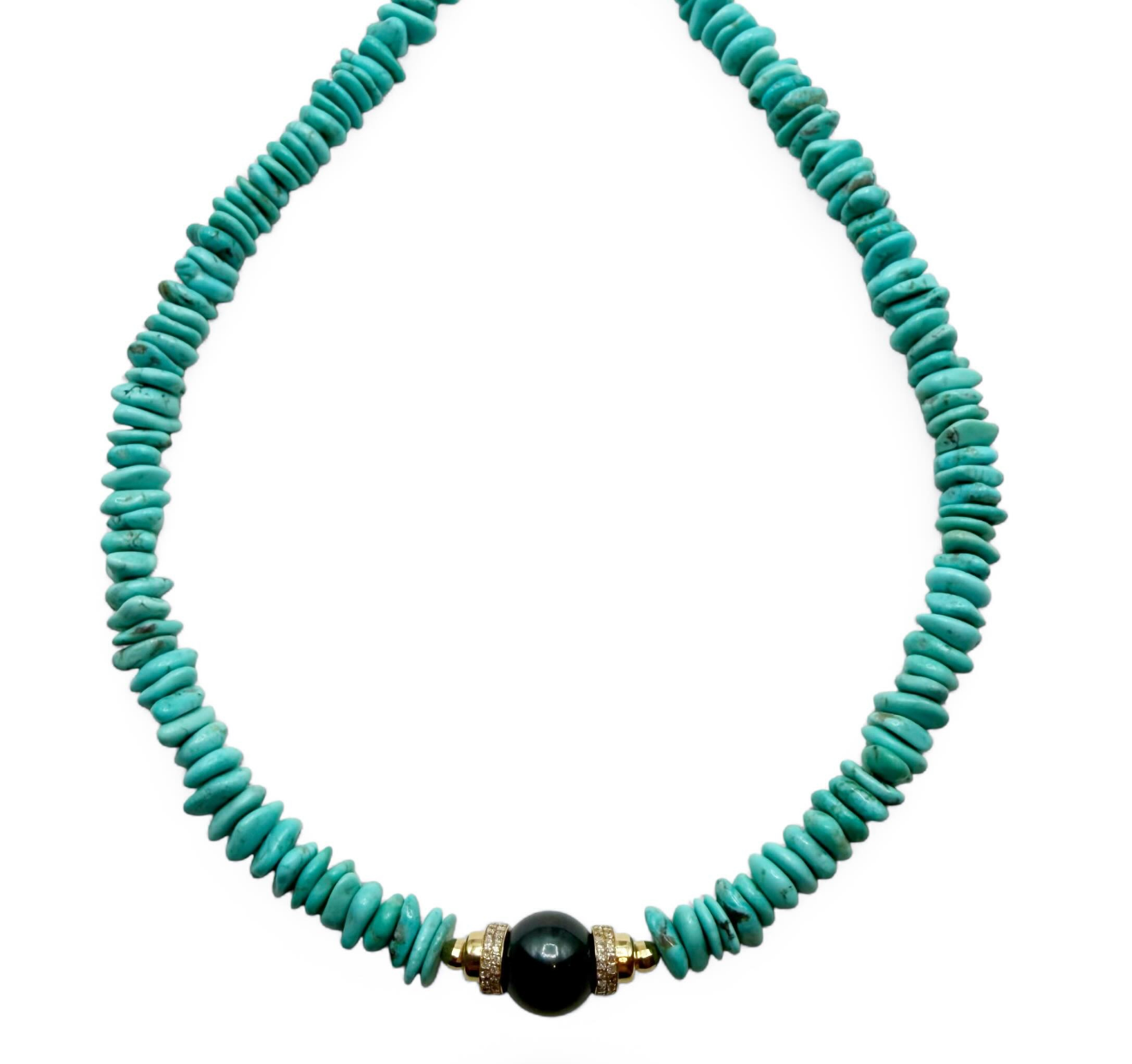 TURQUOISE AND TAHITIAN PEARL NECLKACE