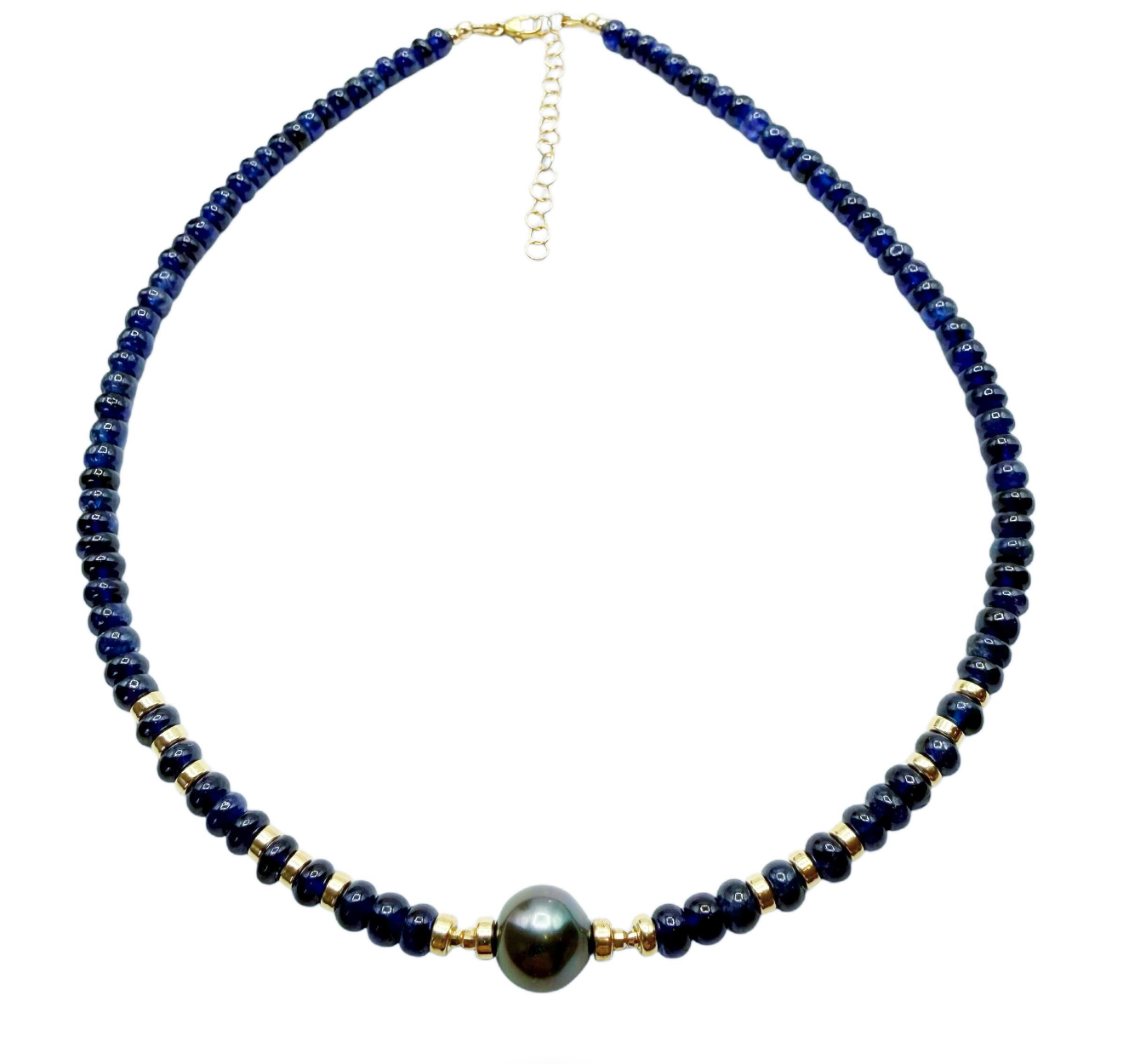 SAPPHIRE & TAHITIAN PEARL ANTIQUITY NECKLACE